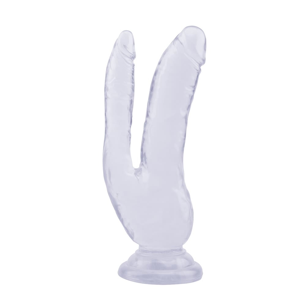 Фалоімітатор подвійний Chisa Hi-Rubber 8.0 Dildo, прозорий
