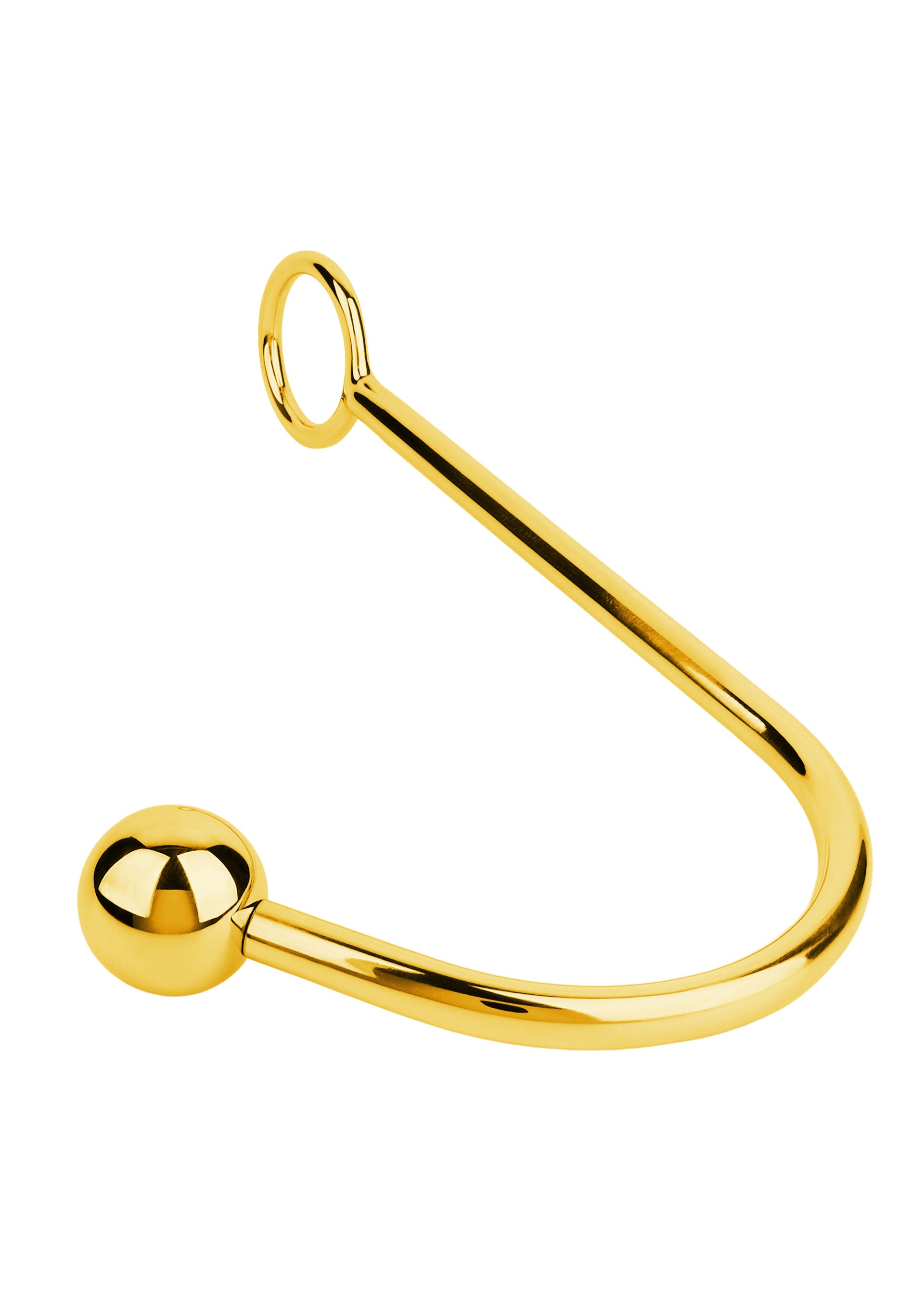 Анальный крюк премиум-класса с кольцом для бондажа Taboom Luxury Anal Hook, золотистый