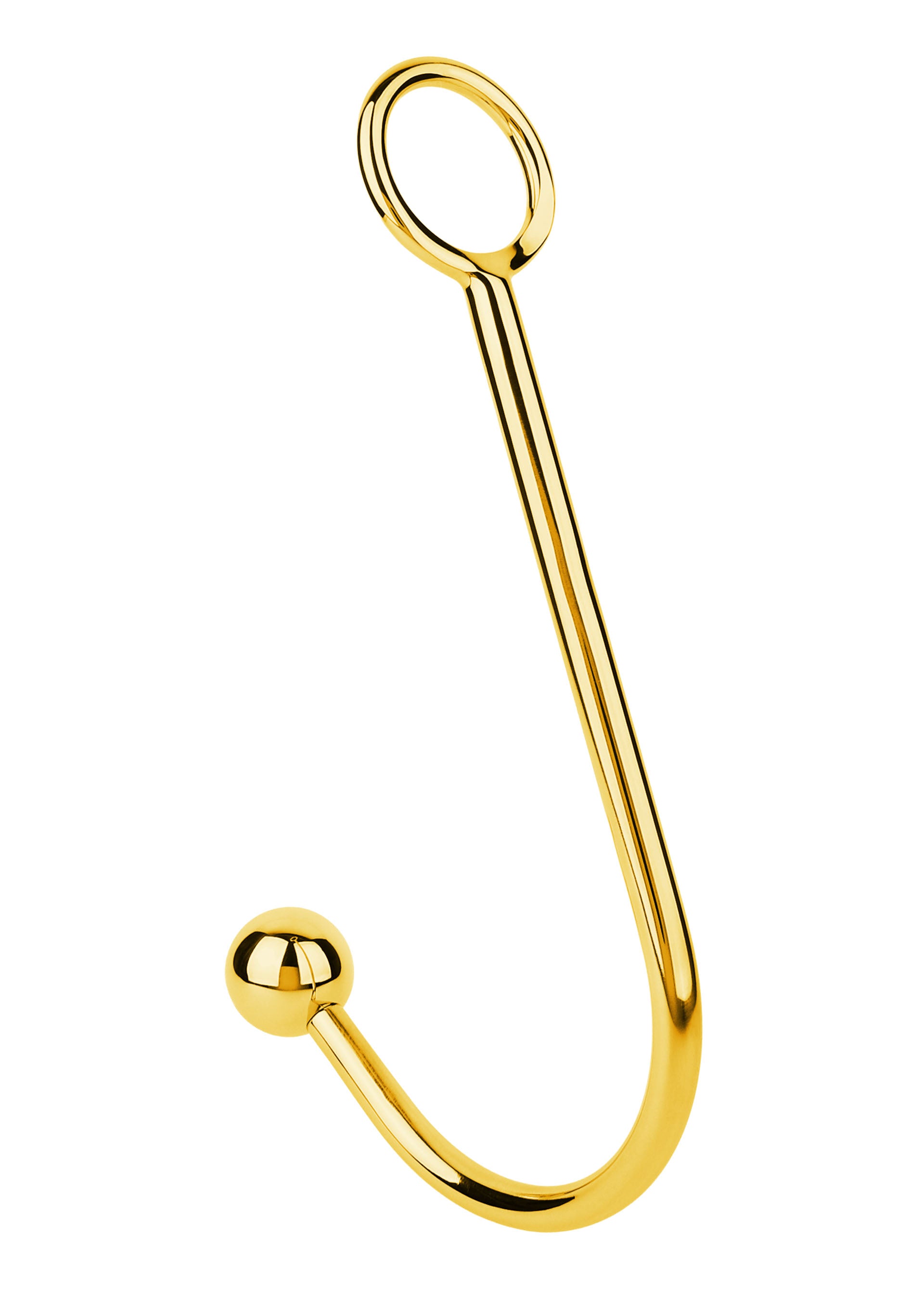 Анальний гак преміум-класу з кільцем для бондажу Taboom Luxury Anal Hook, золотий