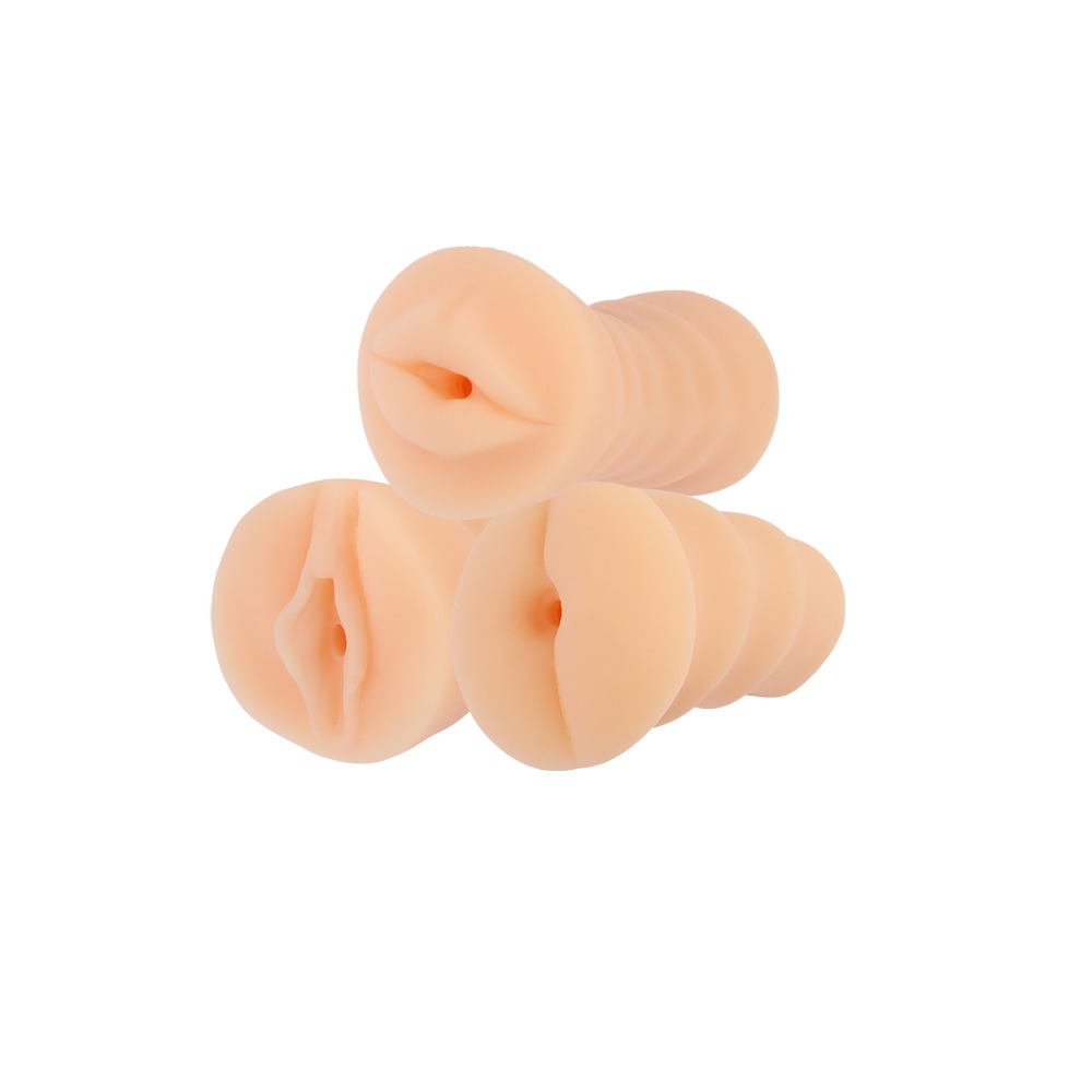 Набір із 3-х мастурбаторів Chisa Man Q Three-Way Stroker Set, тілесний