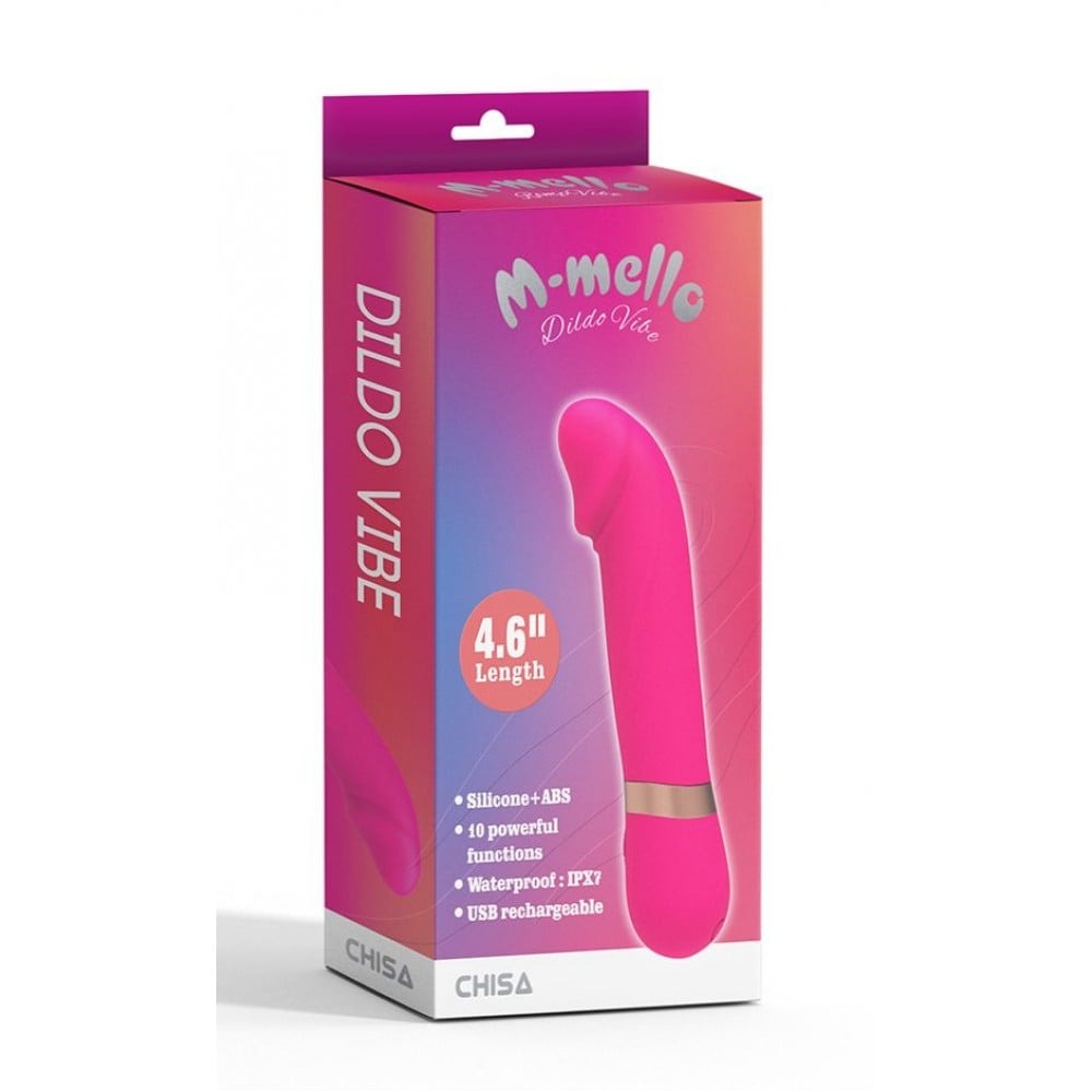 Вибратор-мини с изогнутой головкой Chisa M-Mello Dildo Vibe, розовый