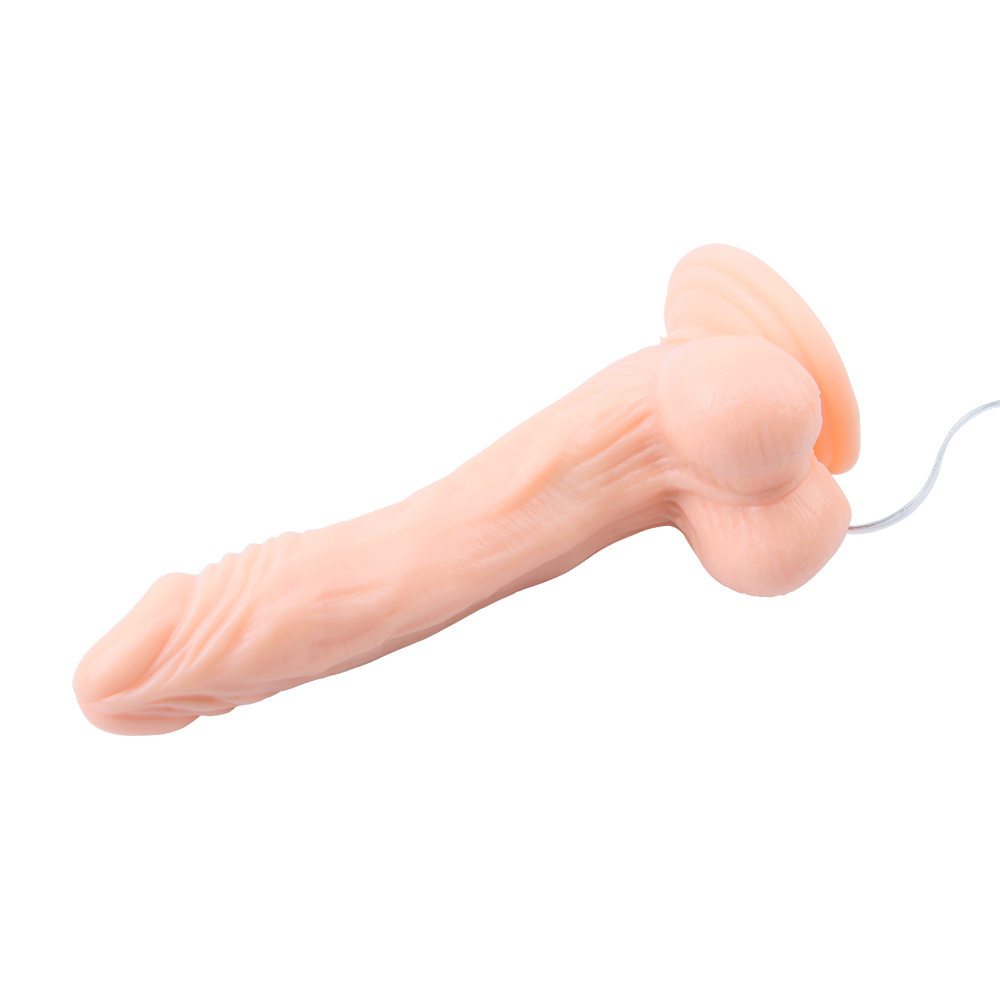 Вибратор реалистичный на присоске Chisa Ballsy Super Cock, бежевый, 22 х 3.6 см
