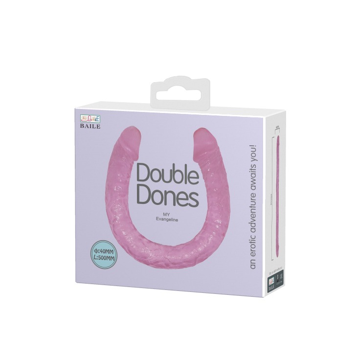 Фалоімітатор двосторонній рожевий Double Dones