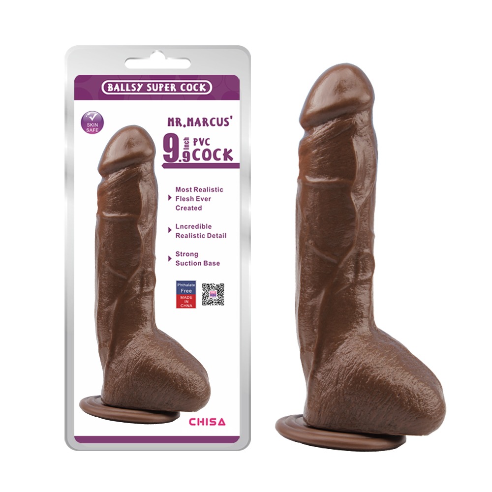 Фалоімітатор реалістичний з присоскою Chisa Ballsy Super Cock MR.MARCUS коричневий