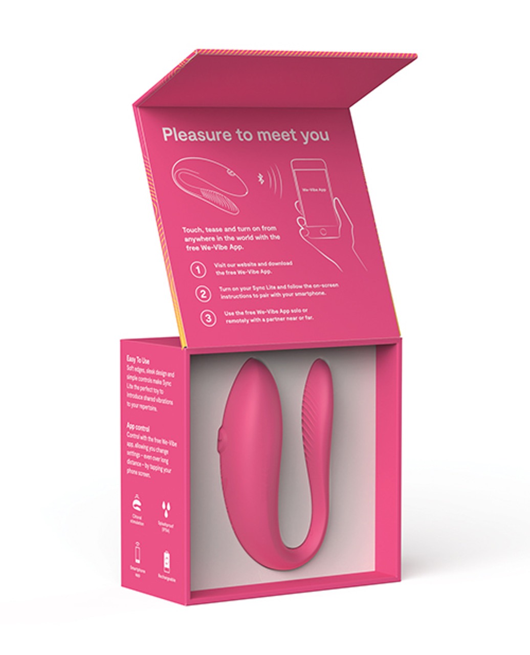 Інноваційний вібратор для пар We-Vibe Sync Lite, керований через програму - рожевий