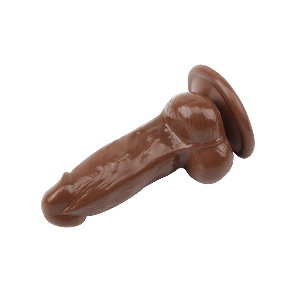 Вібратор реалістичний на присосці Chisa Ballsy Super Cock JUMBO JACK з пультом, коричневий