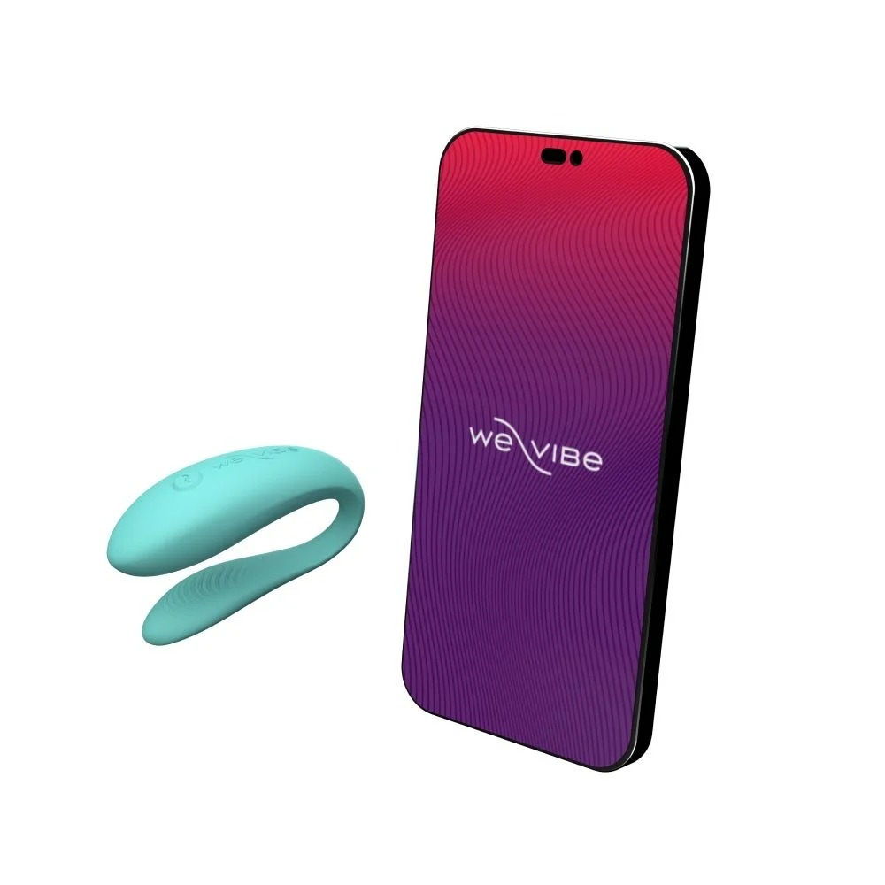 Инновационный смарт вибратор для пар Sync Lite We-Vibe, силиконовый, мятный