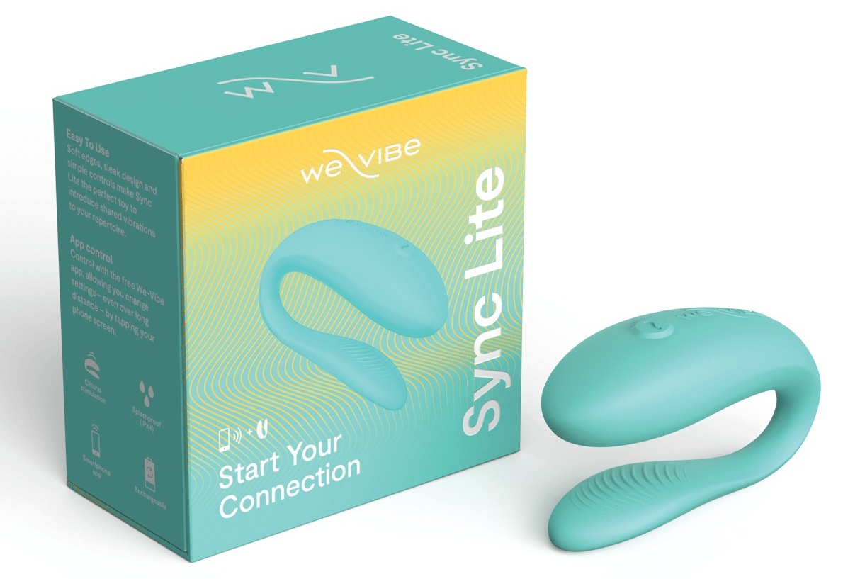 Инновационный смарт вибратор для пар Sync Lite We-Vibe, силиконовый, мятный