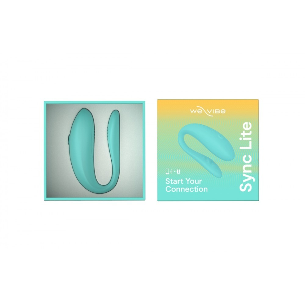 Инновационный смарт вибратор для пар Sync Lite We-Vibe, силиконовый, мятный