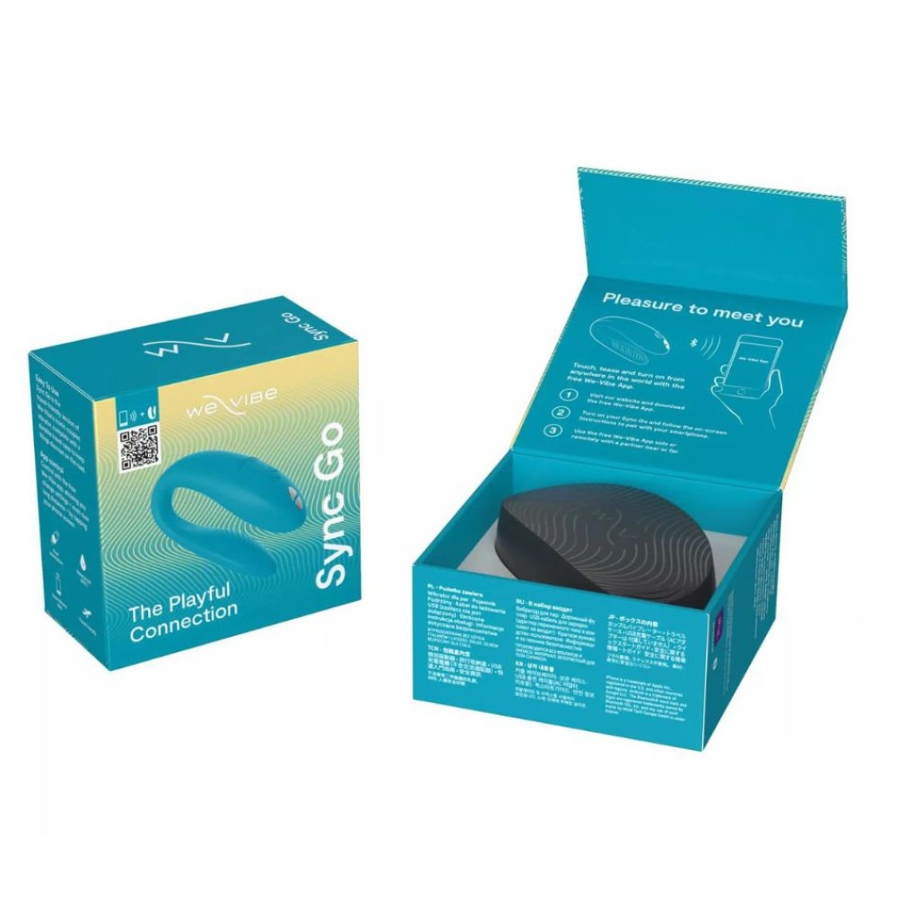 Смарт-вібратор для пар We-Vibe Sync Go Turquoise, блакитний