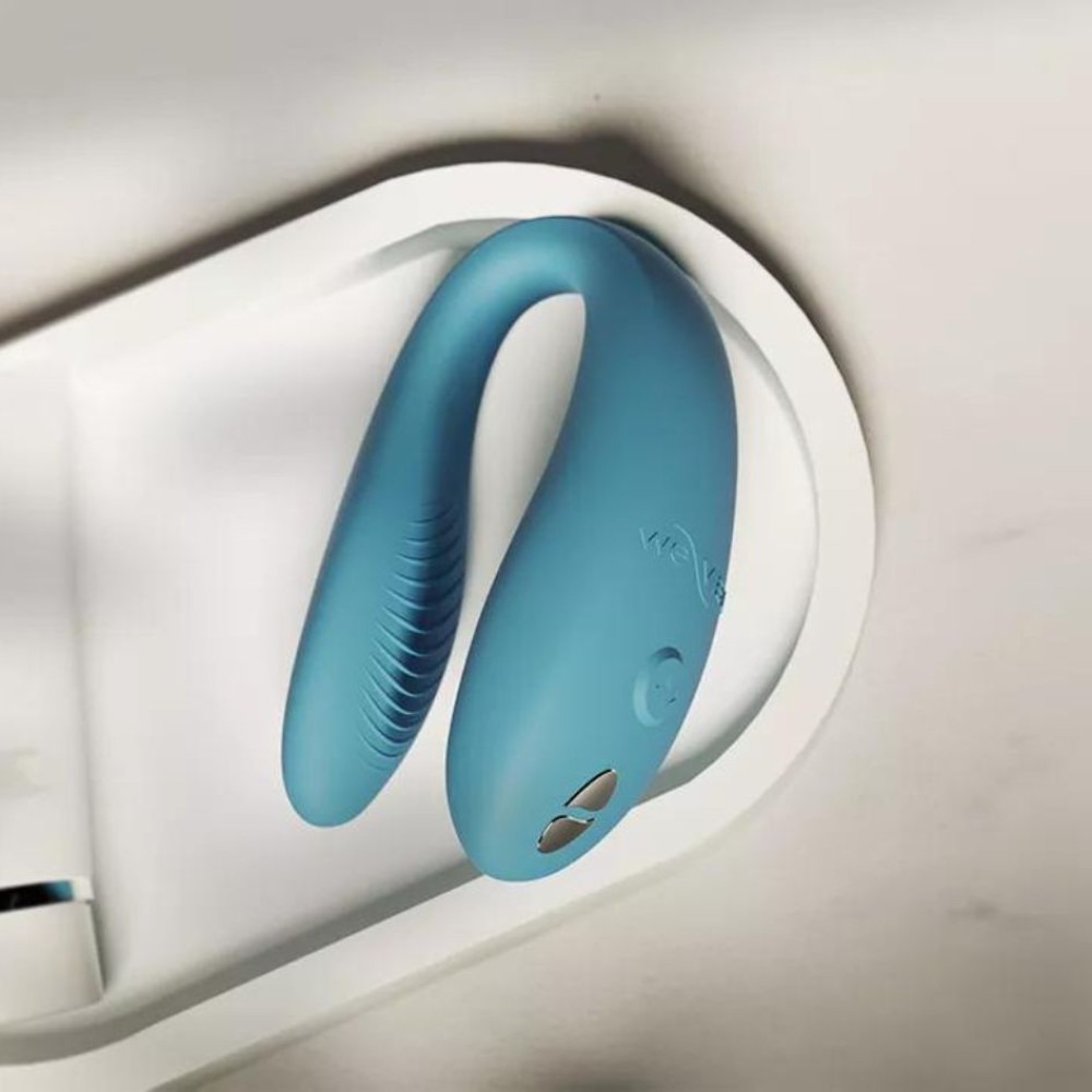 Смарт-вібратор для пар We-Vibe Sync Go Turquoise, блакитний