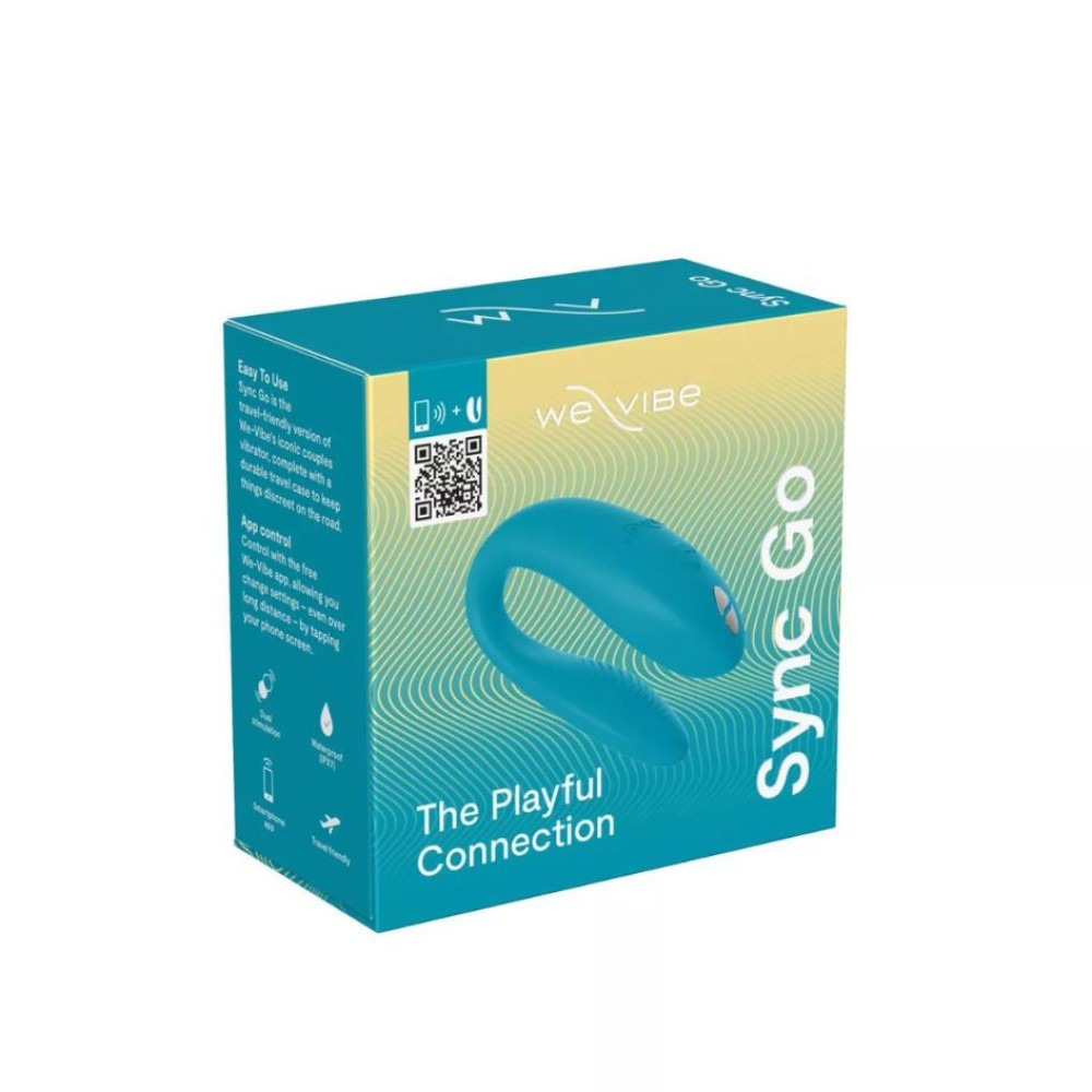 Смарт-вібратор для пар We-Vibe Sync Go Turquoise, блакитний
