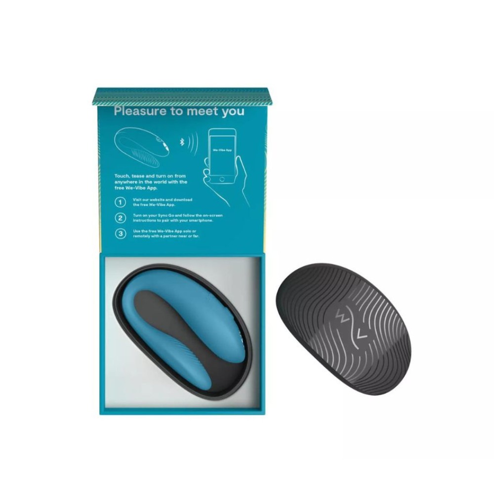Смарт-вібратор для пар We-Vibe Sync Go Turquoise, блакитний