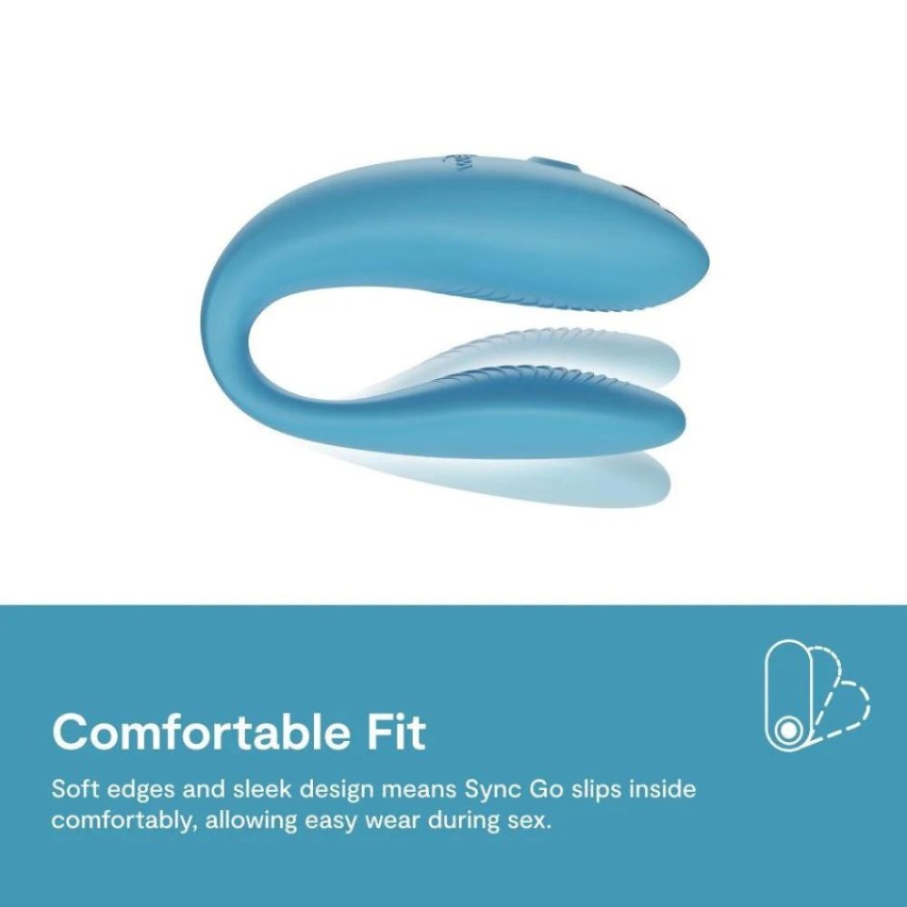 Смарт-вібратор для пар We-Vibe Sync Go Turquoise, блакитний