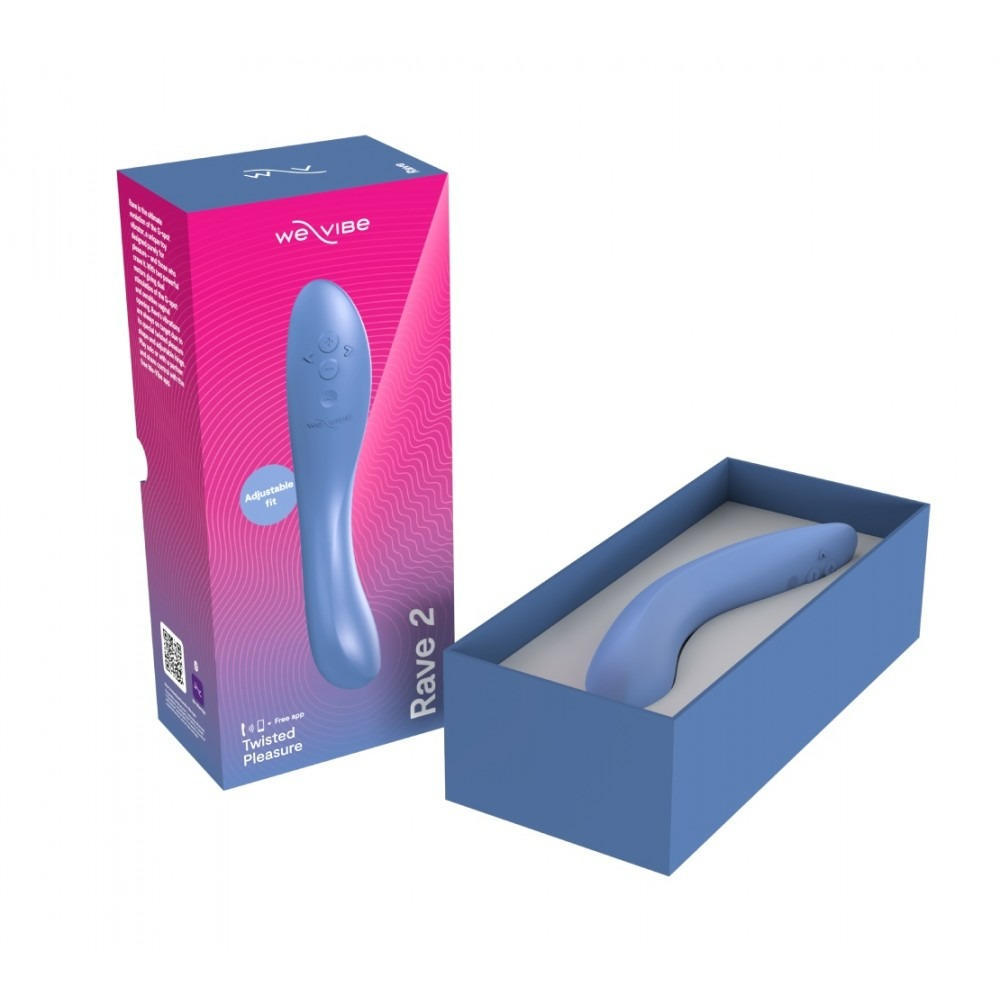 Вібратор для точки G Rave 2 We-Vibe, силіконовий, синій, 19.3 х 3 см