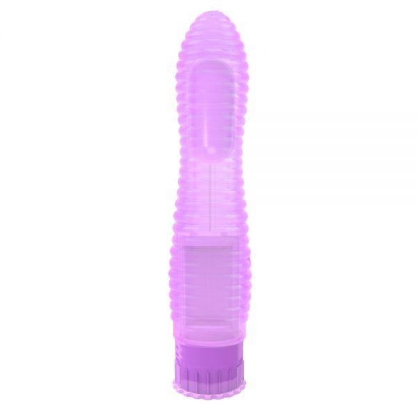 Вібратор рельєфний Chisa Crystal Jellie Lines Exciter на батарейках, фіолетовий