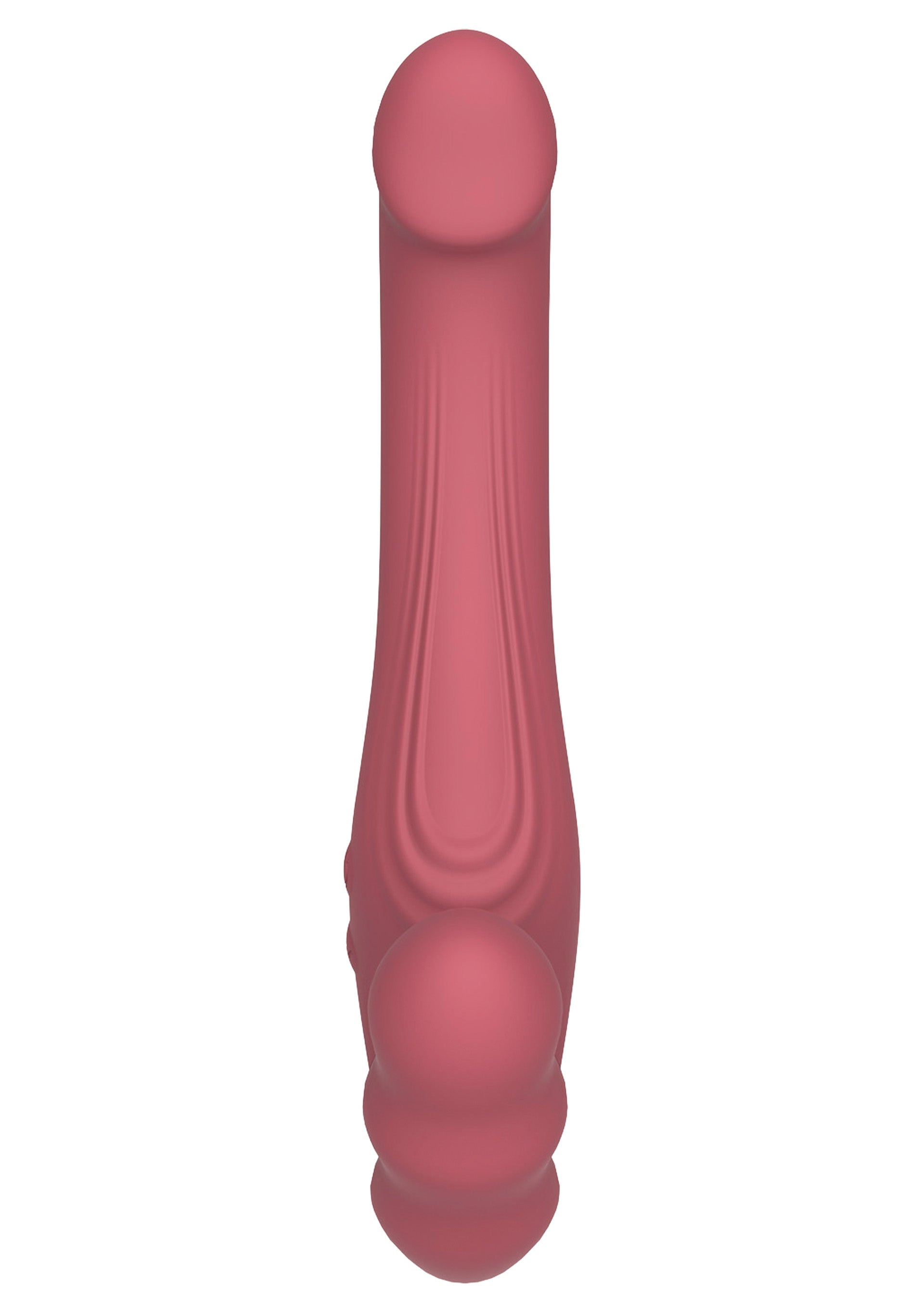 Безремневий страпон із вібрацією та пультом She.E.O Strapless Strap-On, рожевий, 22 × 3,5 см