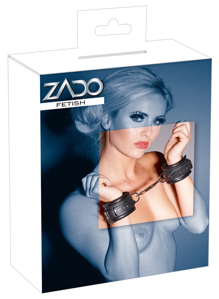 Наручники шкіряні Zado FETISH з металевими застібками, чорні