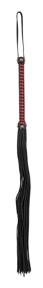 Флогер шкіряний ZADO Tools Leather Flogger, чорно-червоний
