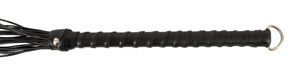 Флогер з плетеною ручкою-тримачем ZADO TOOLS Leather шкіряний, чорний