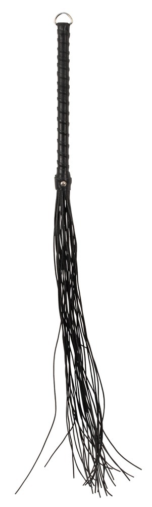 Флогер з плетеною ручкою-тримачем ZADO TOOLS Leather шкіряний, чорний