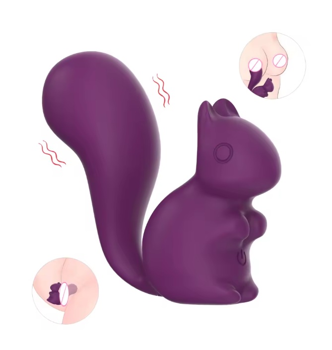 Міні-вібратор кліторальний Every Night Toys Debbie у формі білочки фіолетовий, 10 режимів вібрації