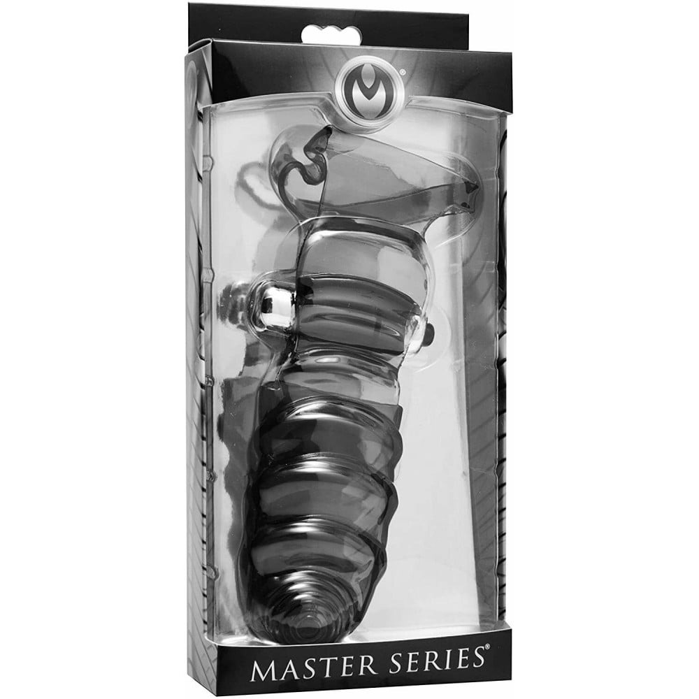 Насадка вибратор на пелец Bang Bang для стимуляции точки G Master Series, черная