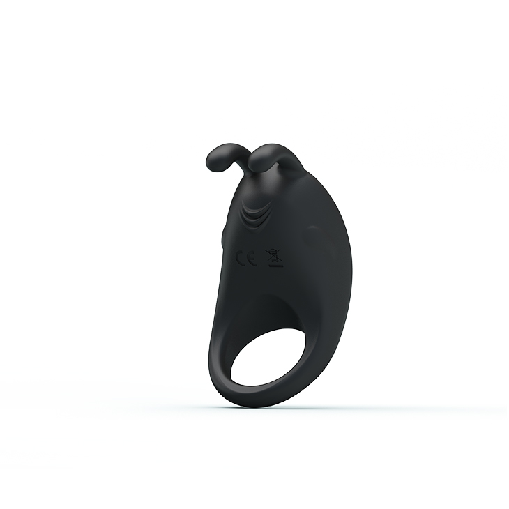 Ерекційне віброкільце Pretty Love Rabbit Vibrator з кліторальною стимуляцією, чорне