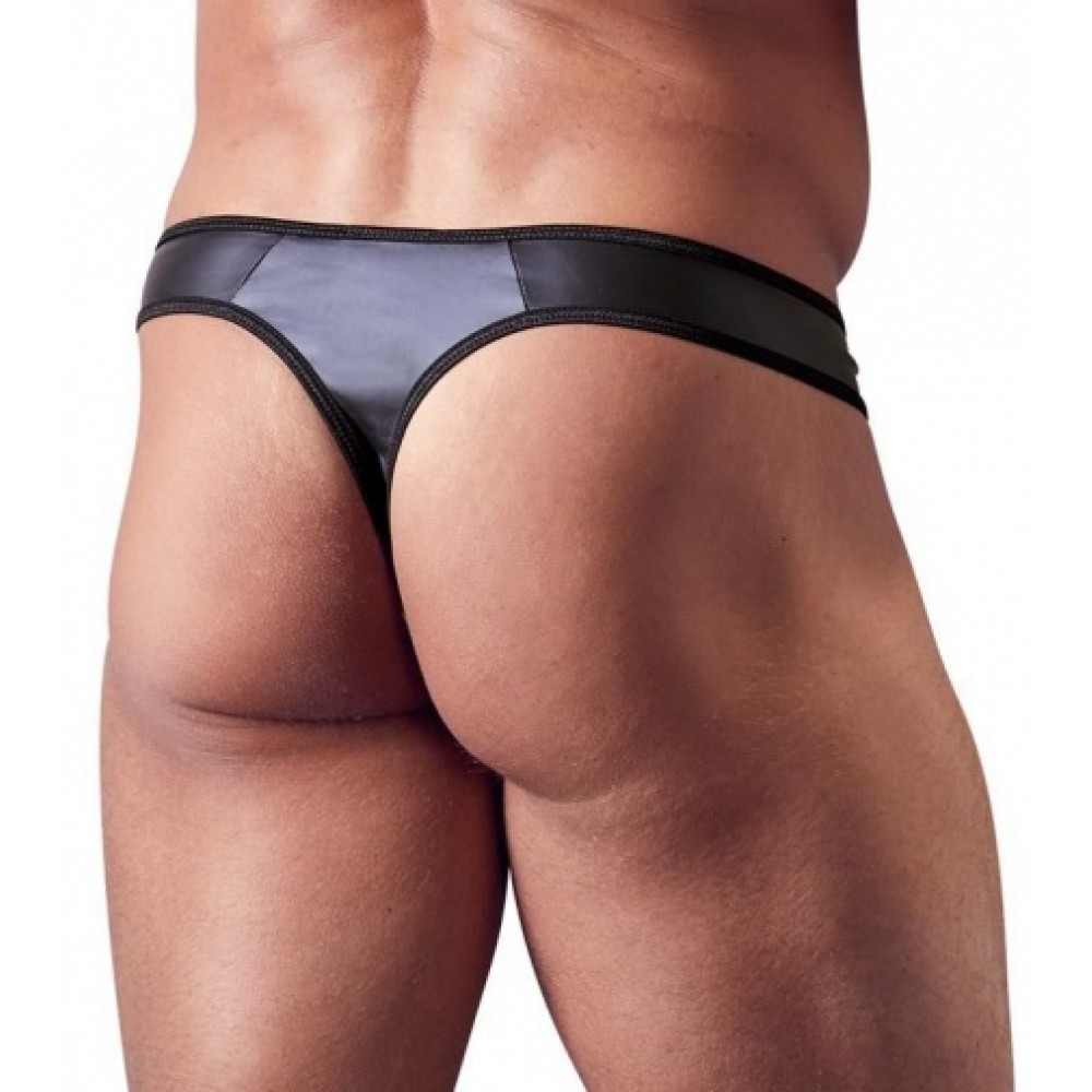 Чоловічі стрінги зі стразами по блискавці Sven Joy Ment Men's String, чорний, L