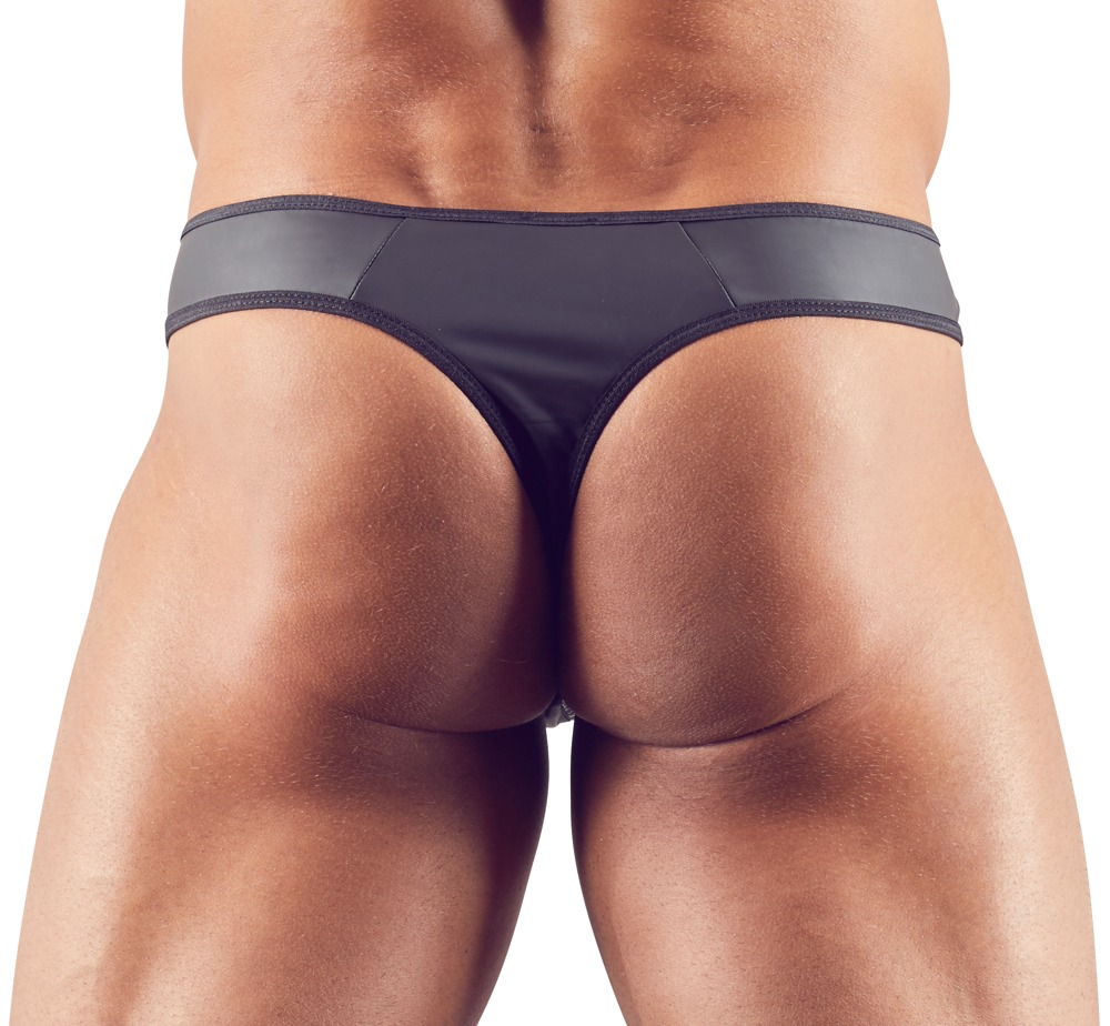 Чоловічі стрінги зі стразами по блискавці Sven Joy Ment Men's String, чорний, S