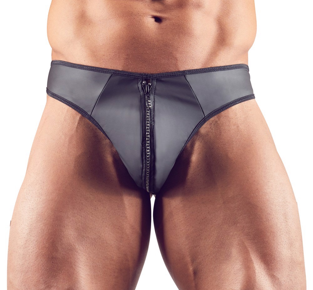 Мужские стринги со стразами по молнии Sven Joy Ment Men's String, черный, M
