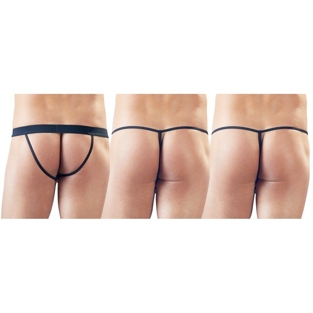Набір трусів Men Strings pack of 3, black, S-L