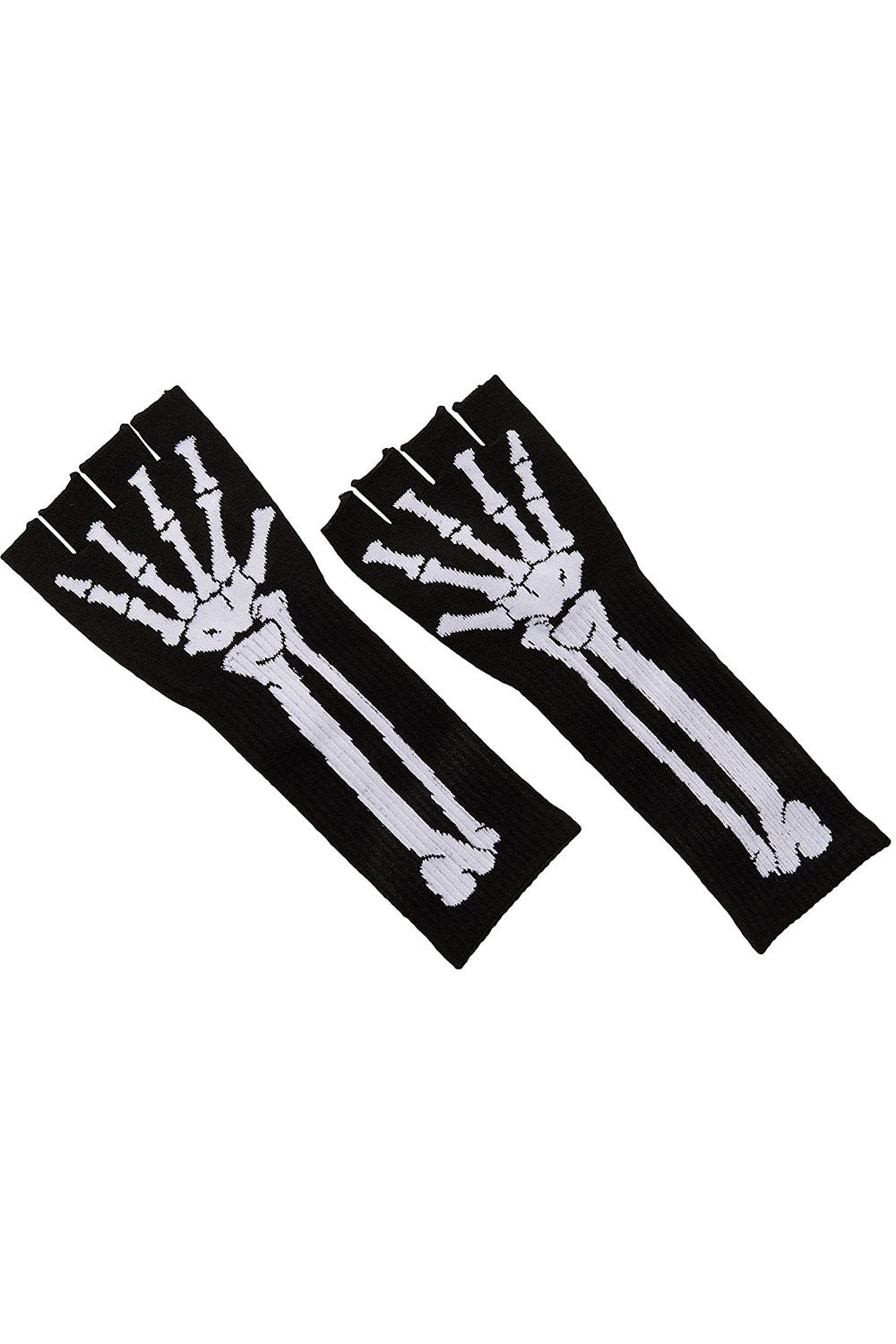 Рукавички без пальців Leg Avenue Skeleton Fingerless Gloves, чорні, O/S