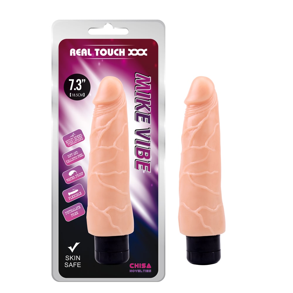 Вібратор реалістичний їхньої кібершкіри Chisa Real Touch XXX Mike Vibe, бежевий
