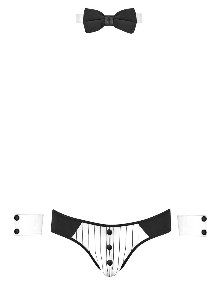 Мужской костюм Sven Joy Ment Men's Jock Briefs из трех предметов, черно-белый, размер M