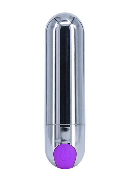 Виброкуля Strong Bullet Vibrator Silver/Purple USB 10 режимов вибрации
