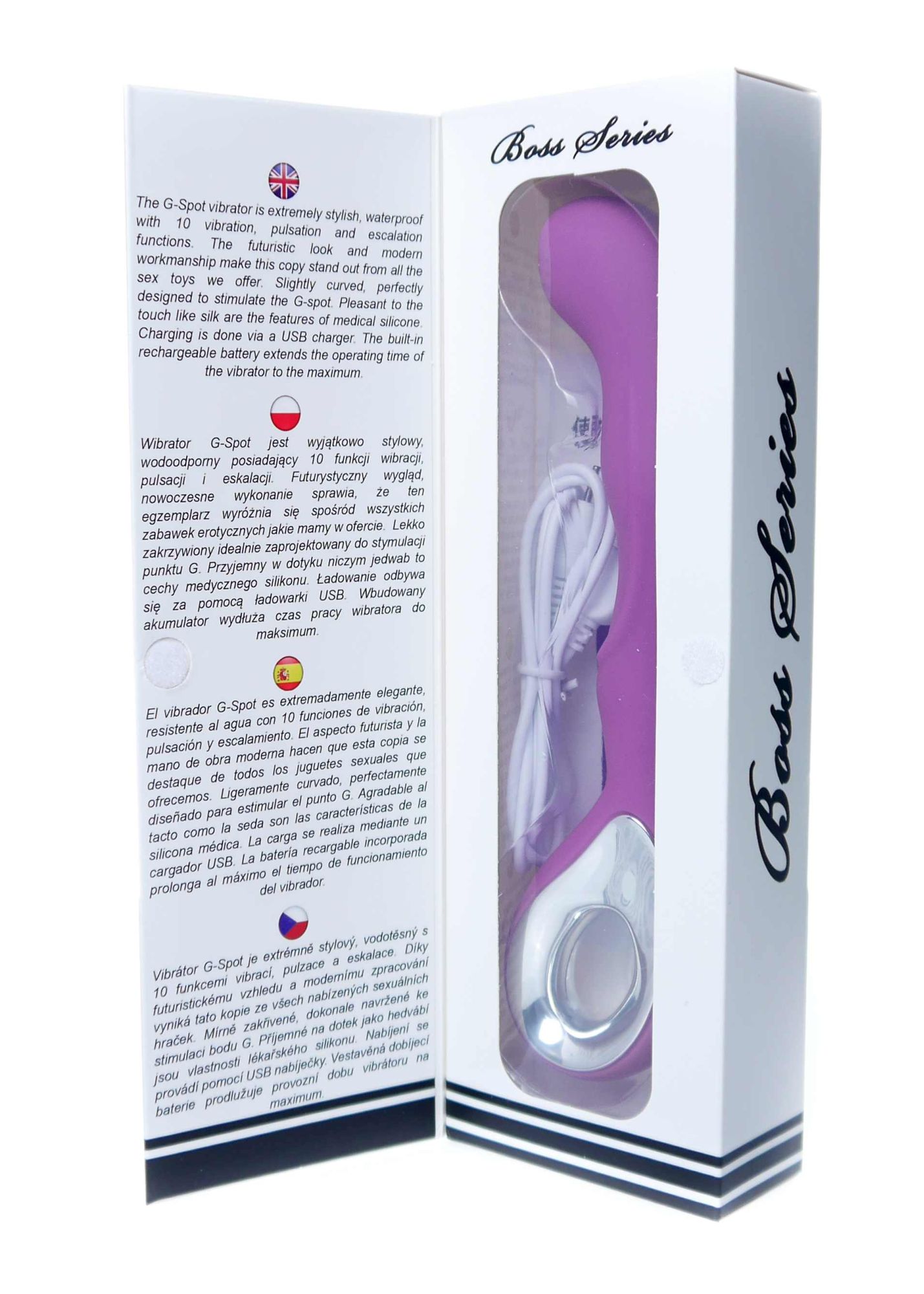 Вибратор для точки G-spot Vibrator G-spot 10 functions USB Purple
