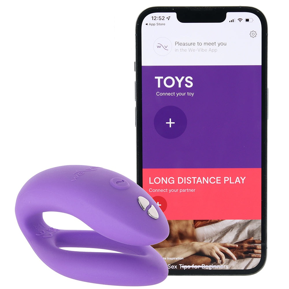 Смарт - Вібратор для пари WE-VIBE SYNC O LIGHT, фіолетовий