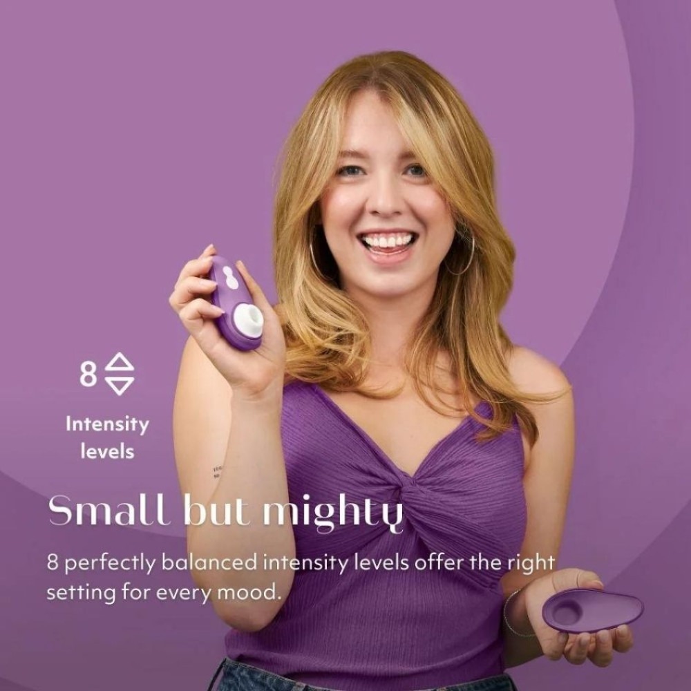 Вакуумний стимулятор клітора Womanizer Liberty 2 Dark Purple, фіолетовий