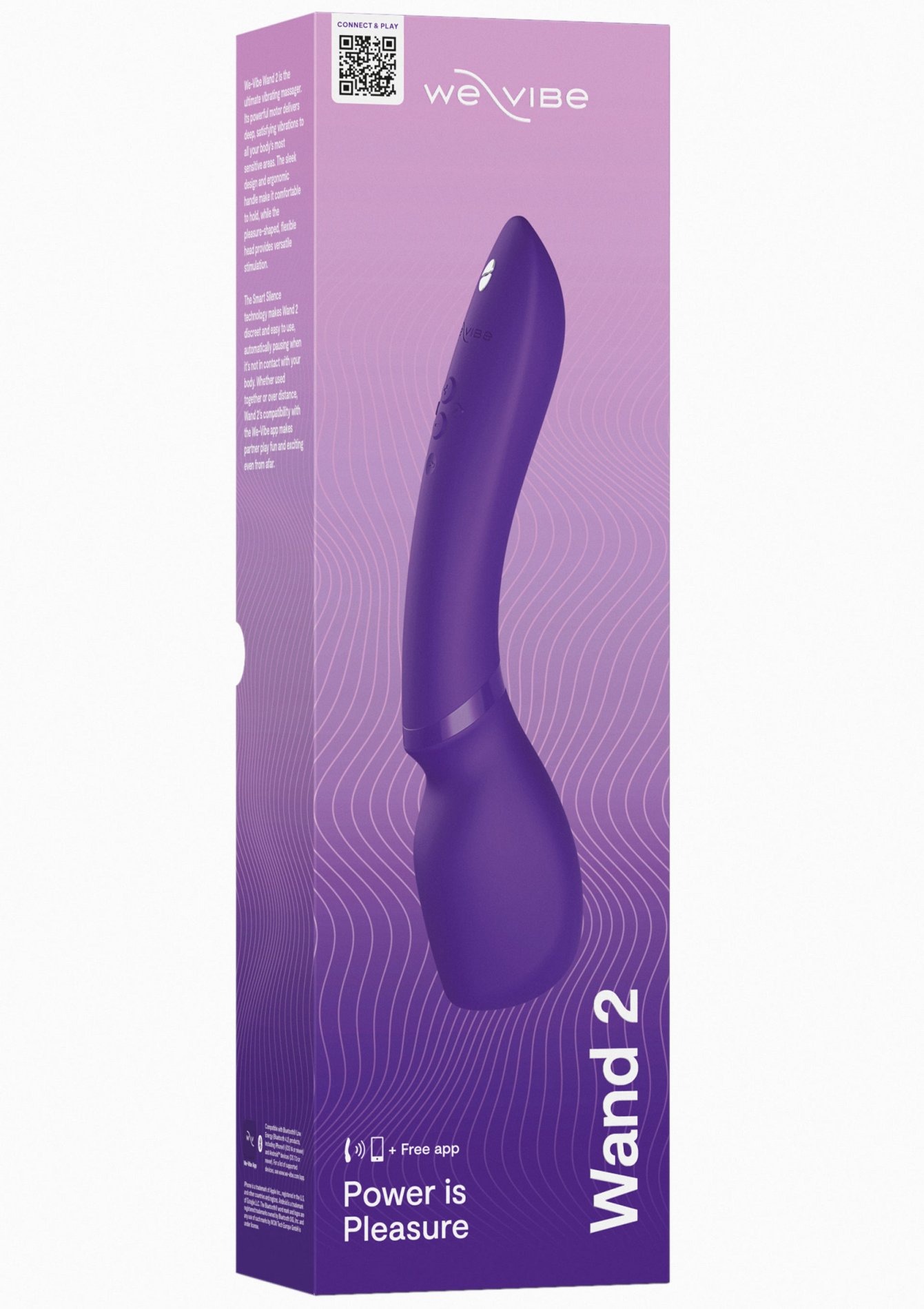 Смарт-Мікрофон вібромасажер We-Vibe Wand 2, фіолетовий