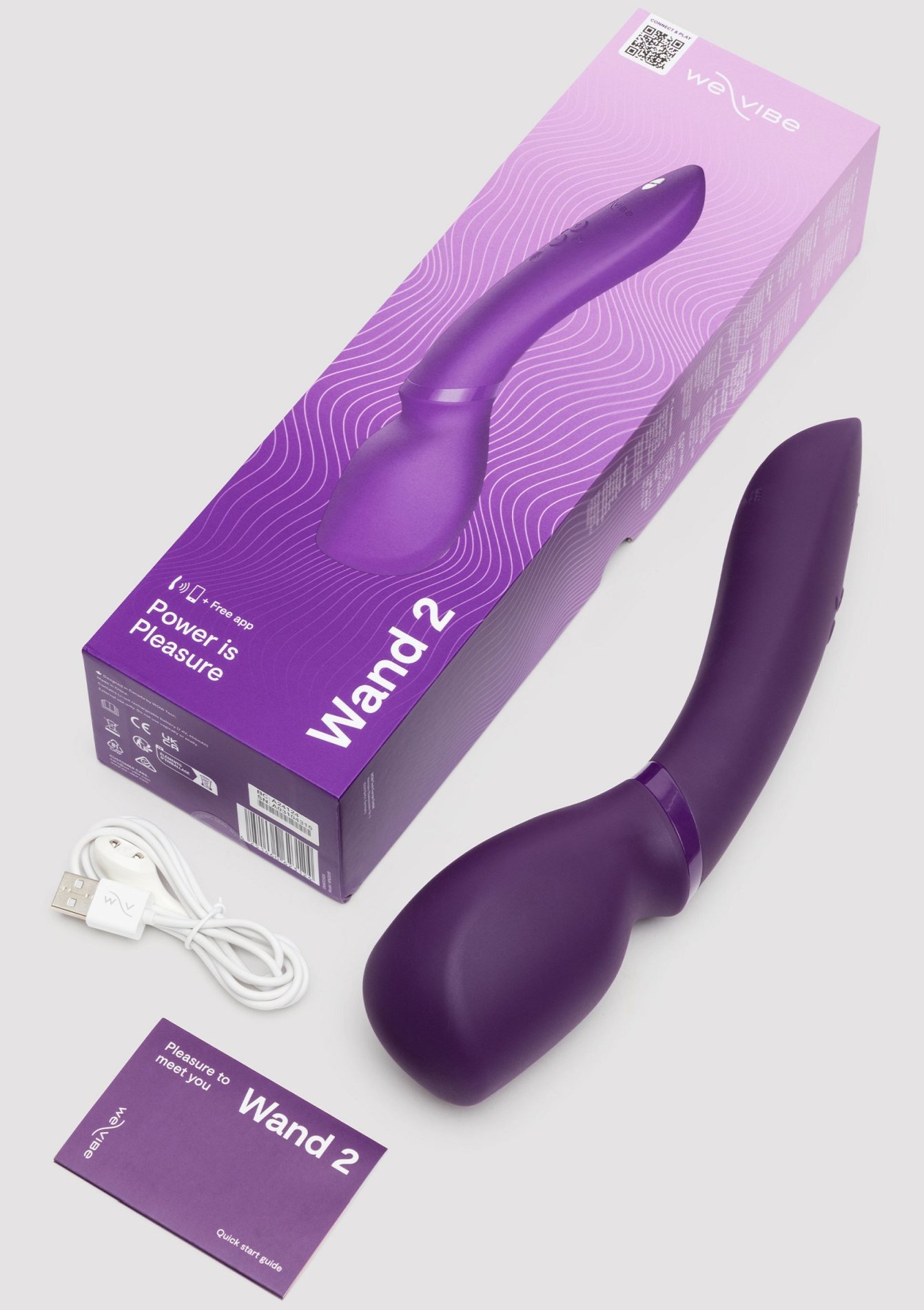 Смарт-Мікрофон вібромасажер We-Vibe Wand 2, фіолетовий