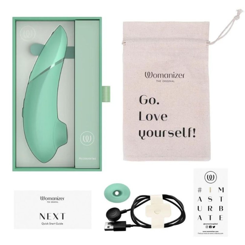 Безконтактний вакуумний кліторальний стимулятор Womanizer Next Sage, зелений