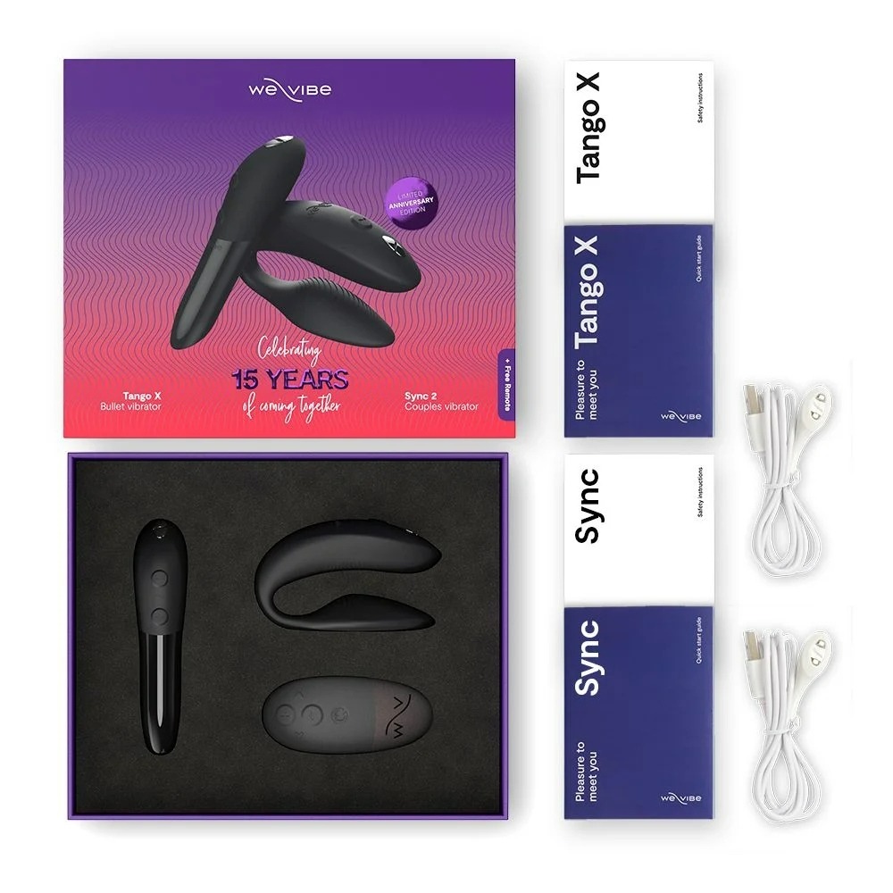 Набір секс-іграшок вібратор для пар Sync 2 та віброкуля Tango X We-Vibe Limited Anniversary Edition
