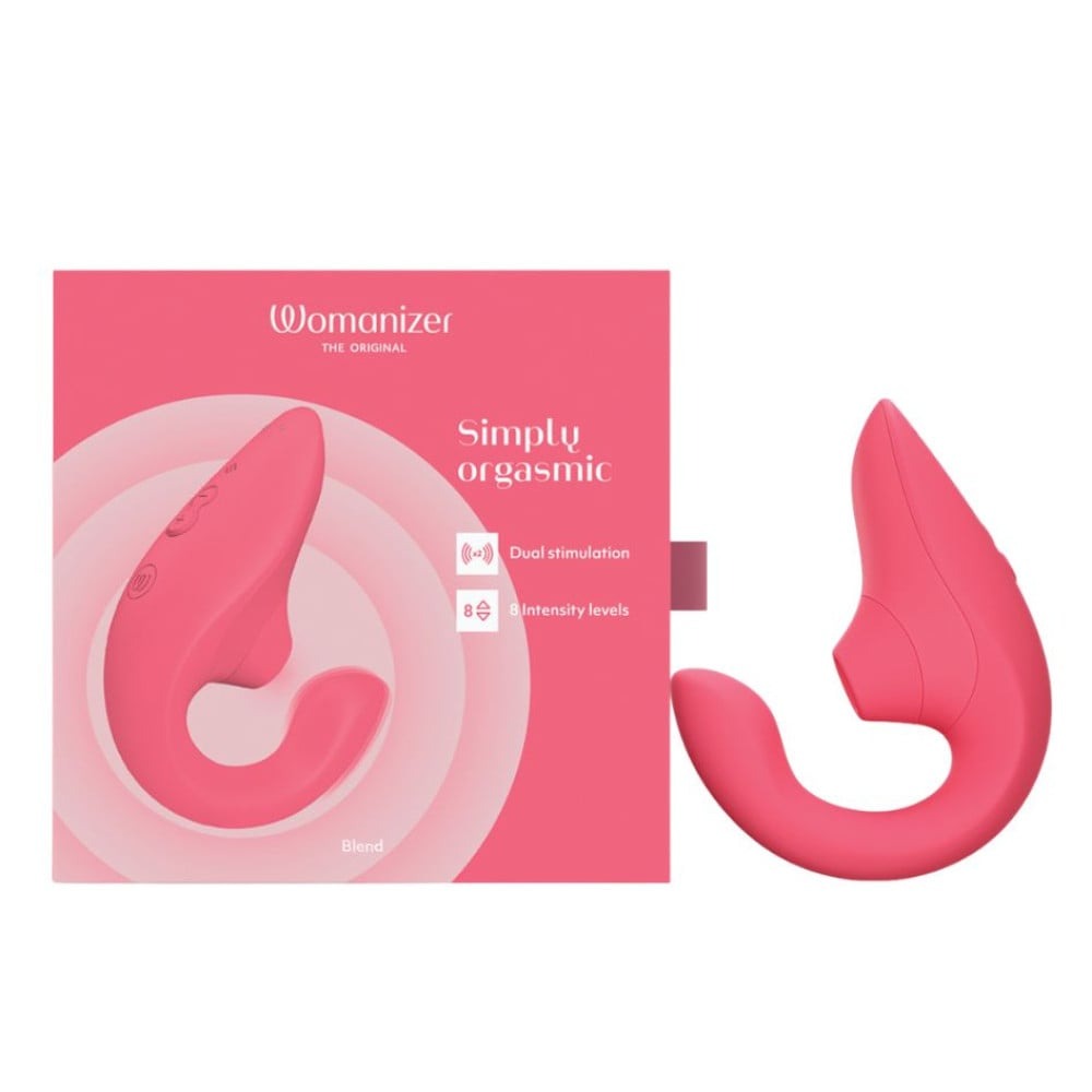 Стимулятор точки G и клитора Womanizer Blend Rose вакуум и вибрация, нежно-розовый
