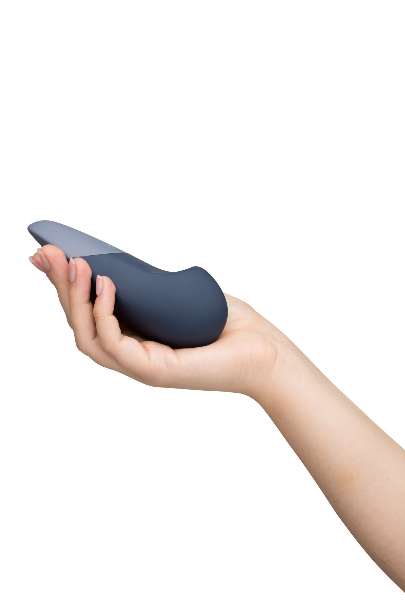 Вібратор для стимуляції клітора безшумний Womanizer Vibe, темно-синій