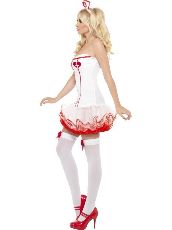 Костюм сексуальной медсестры Nurse бело-красный, XS