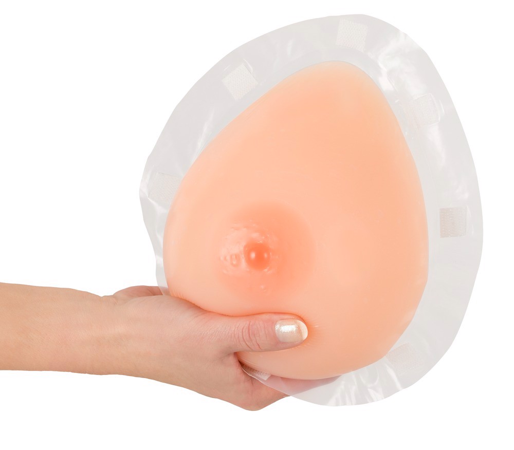 Накладні силіконові груди Cottelli Collection Breasts with Bra з бюстгальтером, бежеві, 2 х 1000 г