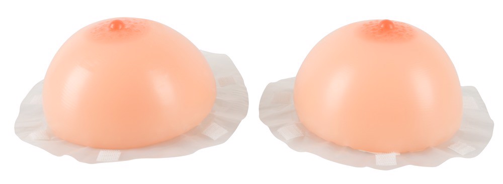 Накладні силіконові груди Cottelli Collection Breasts with Bra з бюстгальтером, бежеві, 2 х 1000 г