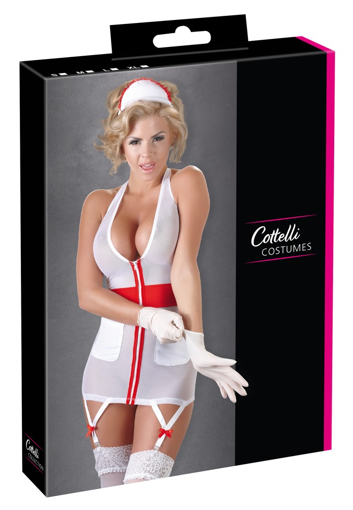Костюм медсестри Cottelli Collection Nurse 2 предмети, білий, M