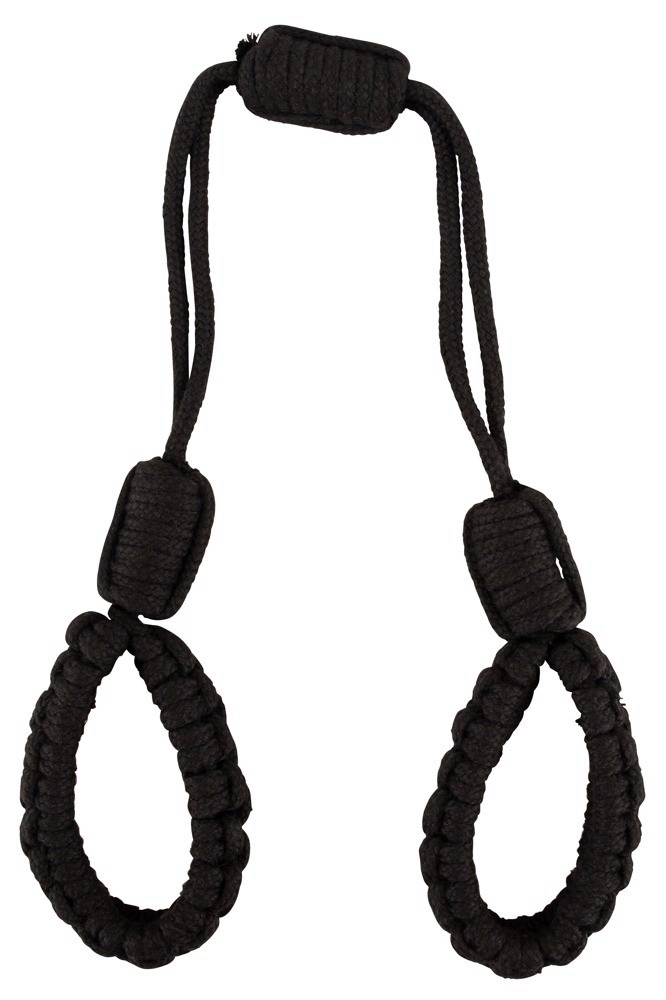 Наручники з бондажної мотузки Bad Kitty Handcuffs 1, чорний